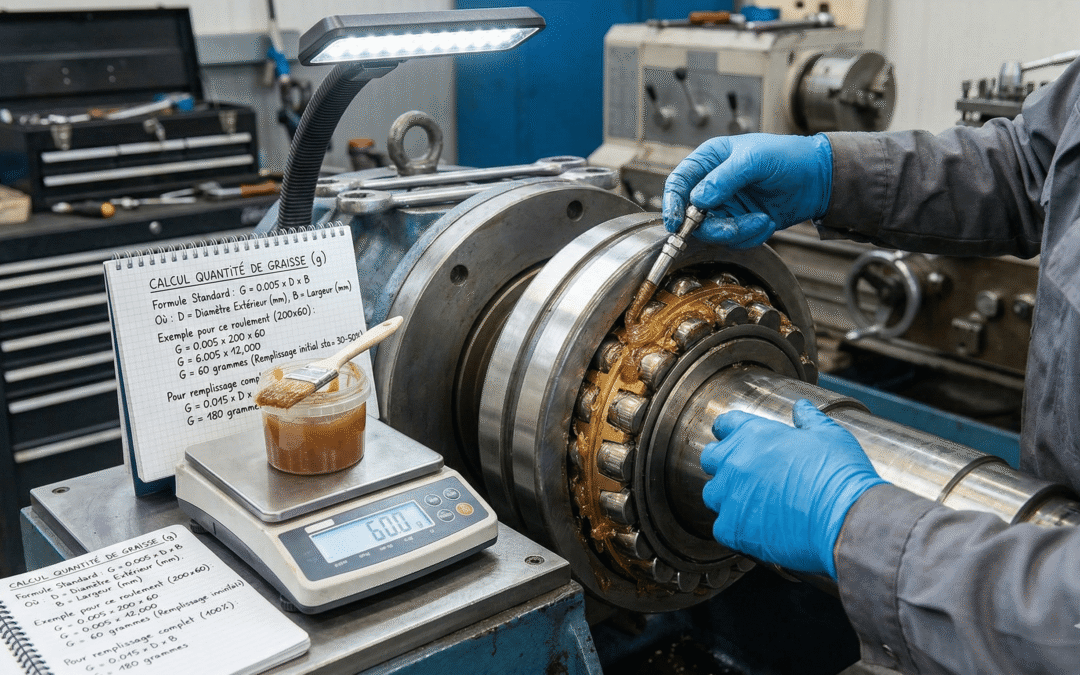 Quelle quantité de graisse mettre dans un roulement ? (Méthode de calcul)
