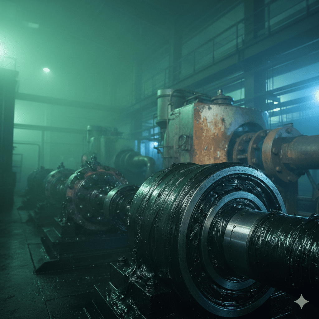 roulement industriel lubrifié dans un environnement de maintenance mécanique